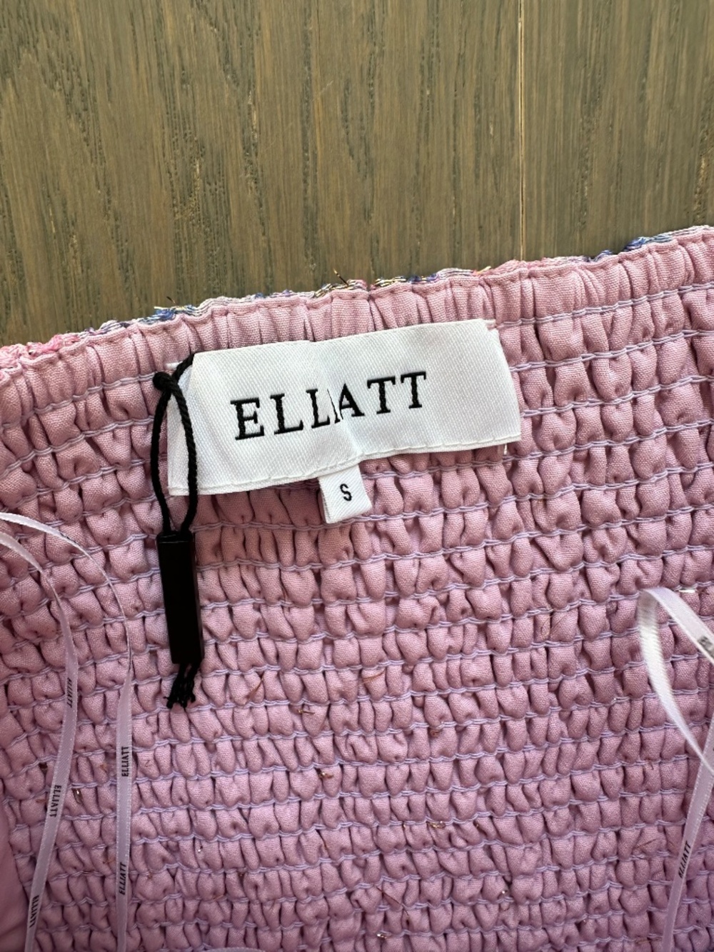 Elliatt Marlene Purple Pink Floral Asymmetrical Gown Dress Jacquard  SMALL - Picture 4 of 10